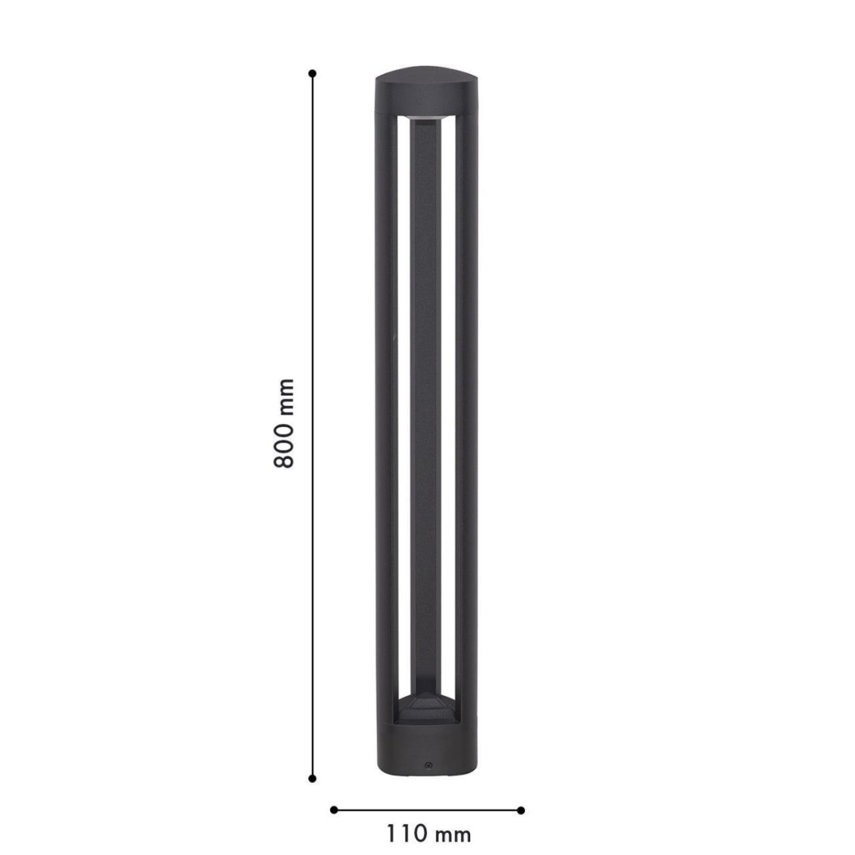 4747-1F, уличный светильник, L105xW30xH800, LEDx5W, 505LM, 3000K, IP54, included — изображение 4
