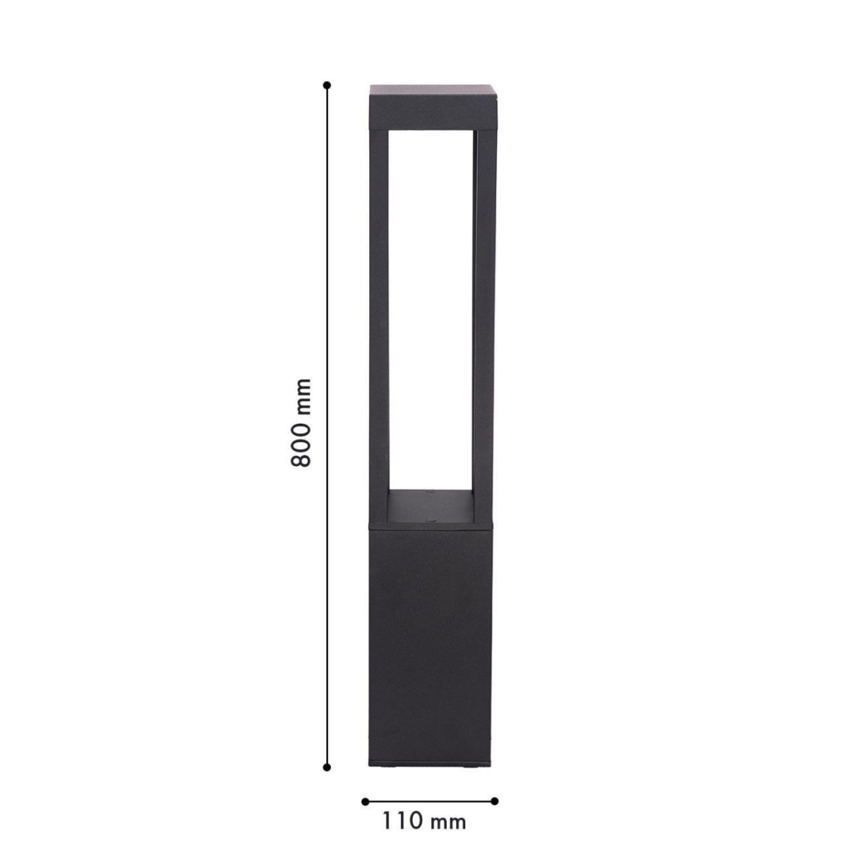 4746-1F, уличный светильник, L110xW110xH800, LEDx7W, 420LM, 3000K, IP65, included — изображение 4