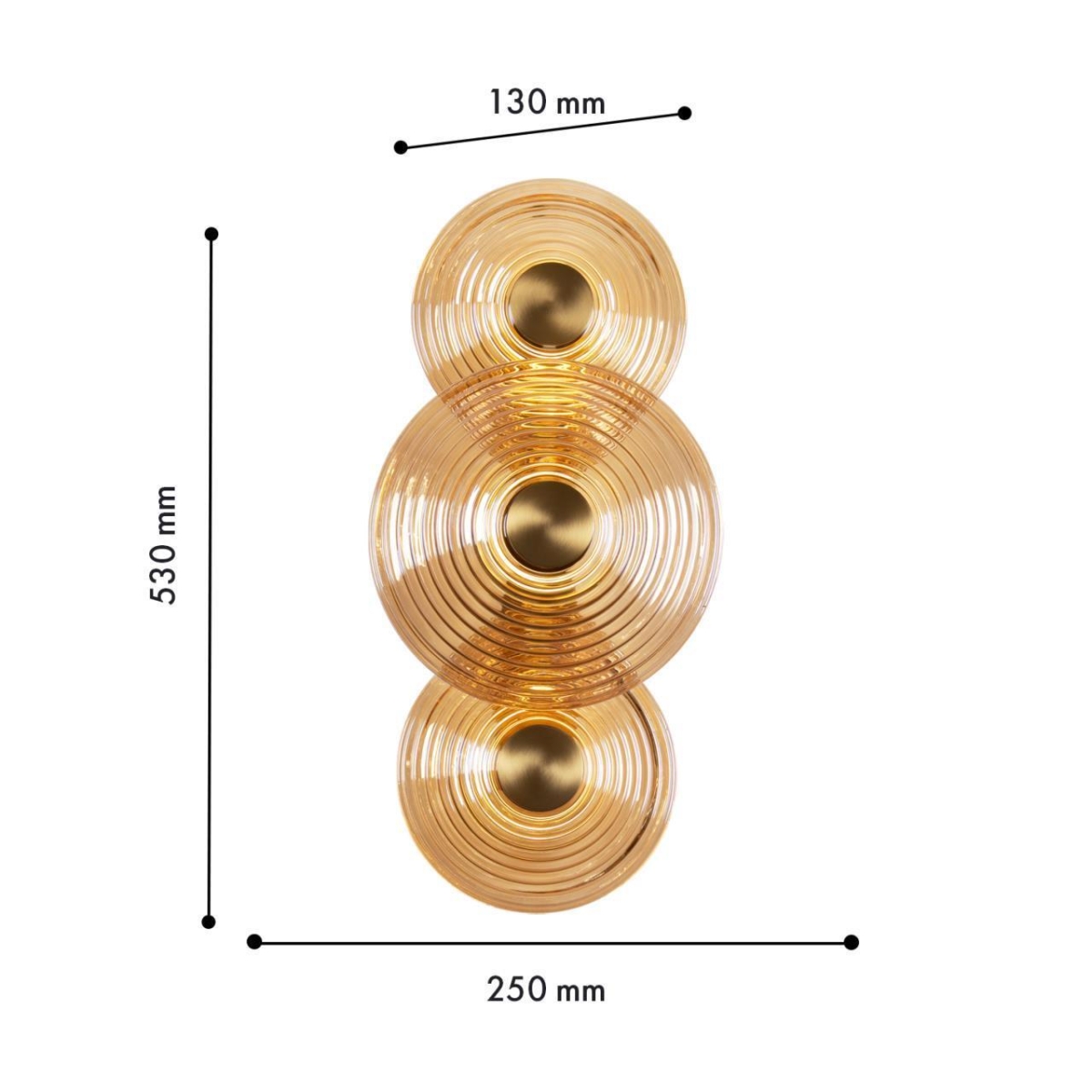 4571-3W, настенный светильник, D130xW250xH530, LEDx16W, 1120LM, 4000K, included — изображение 2