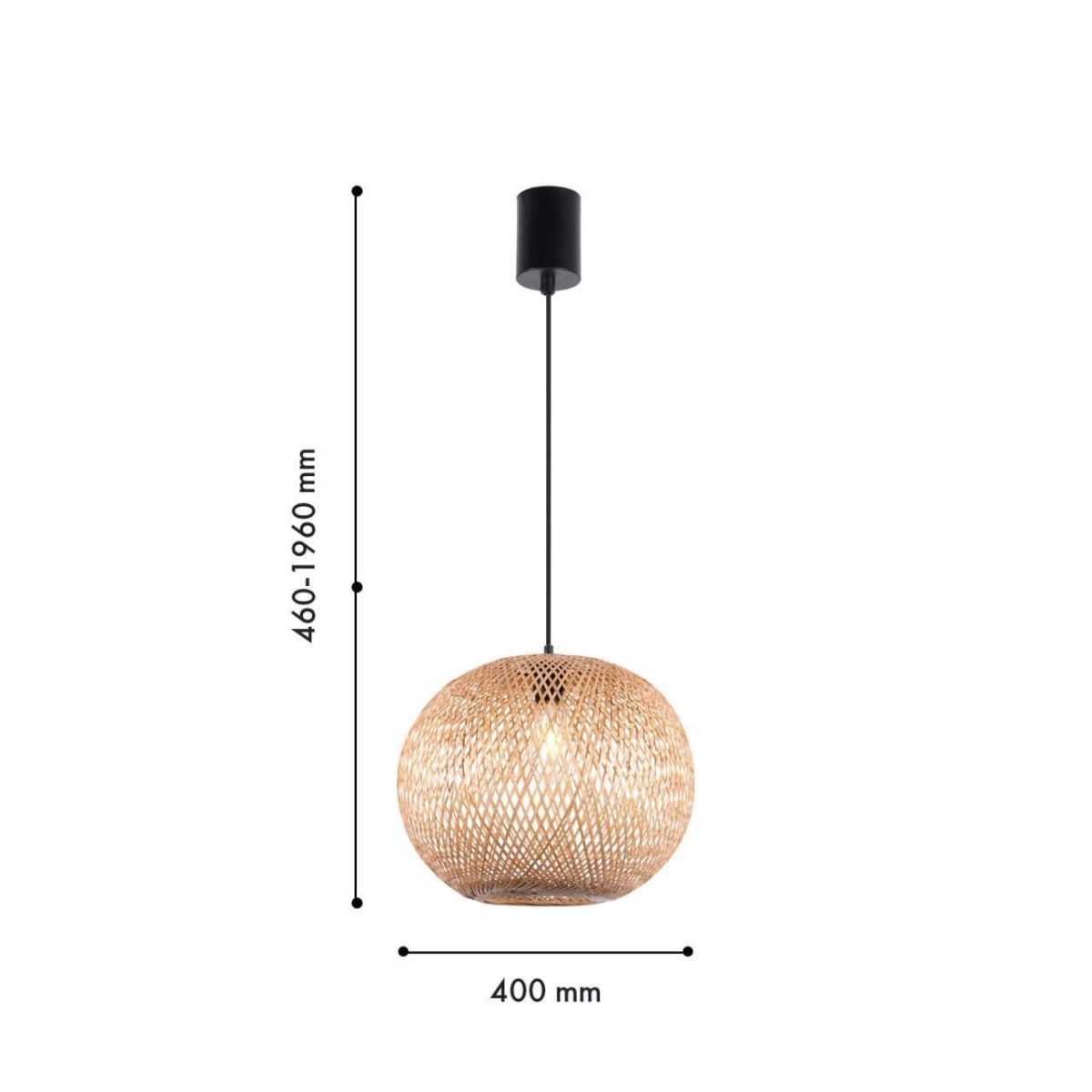 4271-1P, подвес, D400xH460/1960, 1xE27x40W, excluded — изображение 3