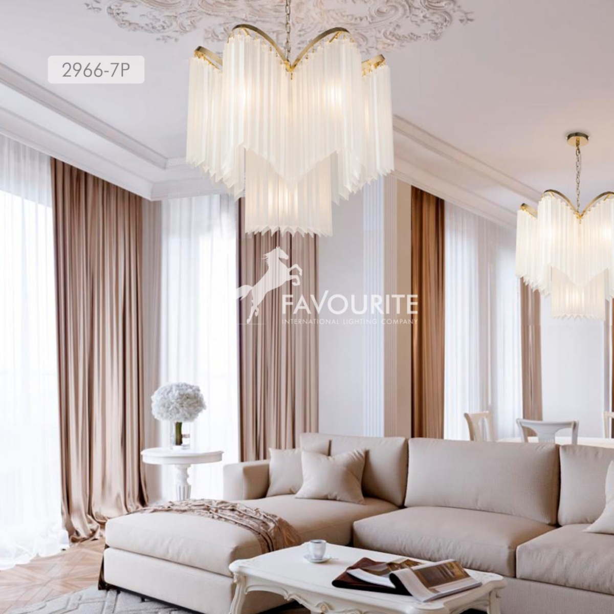 2966-7P, подвесная люстра, D720xH620/1620, 7xE14x40W, excluded — изображение 8