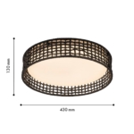 4750-4C, Потолочный светильник, D430xH100, LEDx25W, 1300LM, 3000/4000/6000K, included, remote control — изображение 3