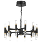 734247 Люстра IRIS 76W LED 3148LM 120G ЧЕРНЫЙ/ЗОЛОТО 3000K