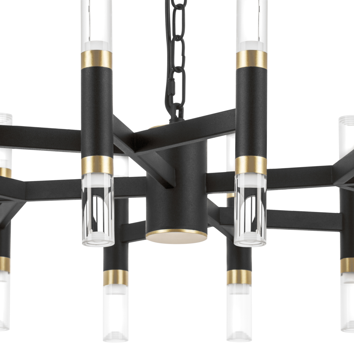 734247 Люстра IRIS 76W LED 3148LM 120G ЧЕРНЫЙ/ЗОЛОТО 3000K — изображение 3