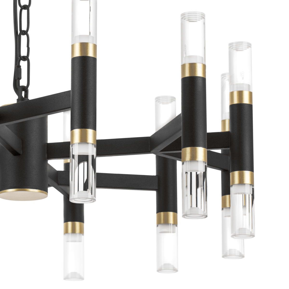 734247 Люстра IRIS 76W LED 3148LM 120G ЧЕРНЫЙ/ЗОЛОТО 3000K — изображение 5