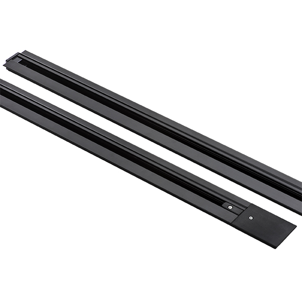 501018 Трек 2-контакт 1-фазный встраиваемый BARRA1м, ЧЕРНЫЙ МАТОВЫЙ (питание и заглушка в комплекте) 501018 Трек 2-контакт 1-фазный встраиваемый BARRA1м, ЧЕРНЫЙ МАТОВЫЙ (питание и заглушка в комплекте) — изображение 1