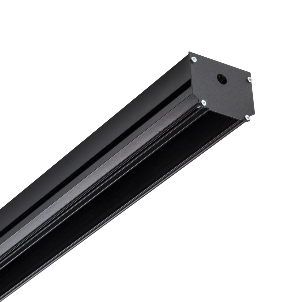 505427 Трек встраиваемый под гарпун 2м TETA PRO ЧЕРНЫЙ  в натяжной ПВХ потолок (Резинки 2 шт в комплекте) — изображение 3