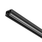 505427 Трек встраиваемый под гарпун 2м TETA PRO ЧЕРНЫЙ в натяжной ПВХ потолок (Резинки 2 шт в комплекте)