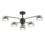 8349/6C COMFI черный/прозрачный, металл/стекло Светильник потолочный LED GX53 6*7W 220V NATALINA — изображение 5