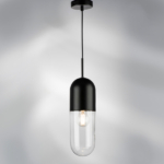 690017 Подвес RAMO 1х40W E27 ЧЕРНЫЙ МАТОВЫЙ/ПРОЗРАЧНЫЙ — изображение 3