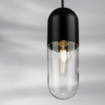 690017 Подвес RAMO 1х40W E27 ЧЕРНЫЙ МАТОВЫЙ/ПРОЗРАЧНЫЙ — изображение 4