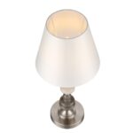 8283/1T CLASSI никель/белый, металл/керамика/текстиль Настольная лампа Е14 1*40W 220V KENTUKI — изображение 6