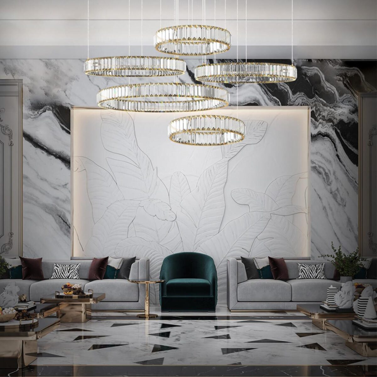 10135/5 Gold Подвесной светильник LOFT IT Crystal ring — изображение 3