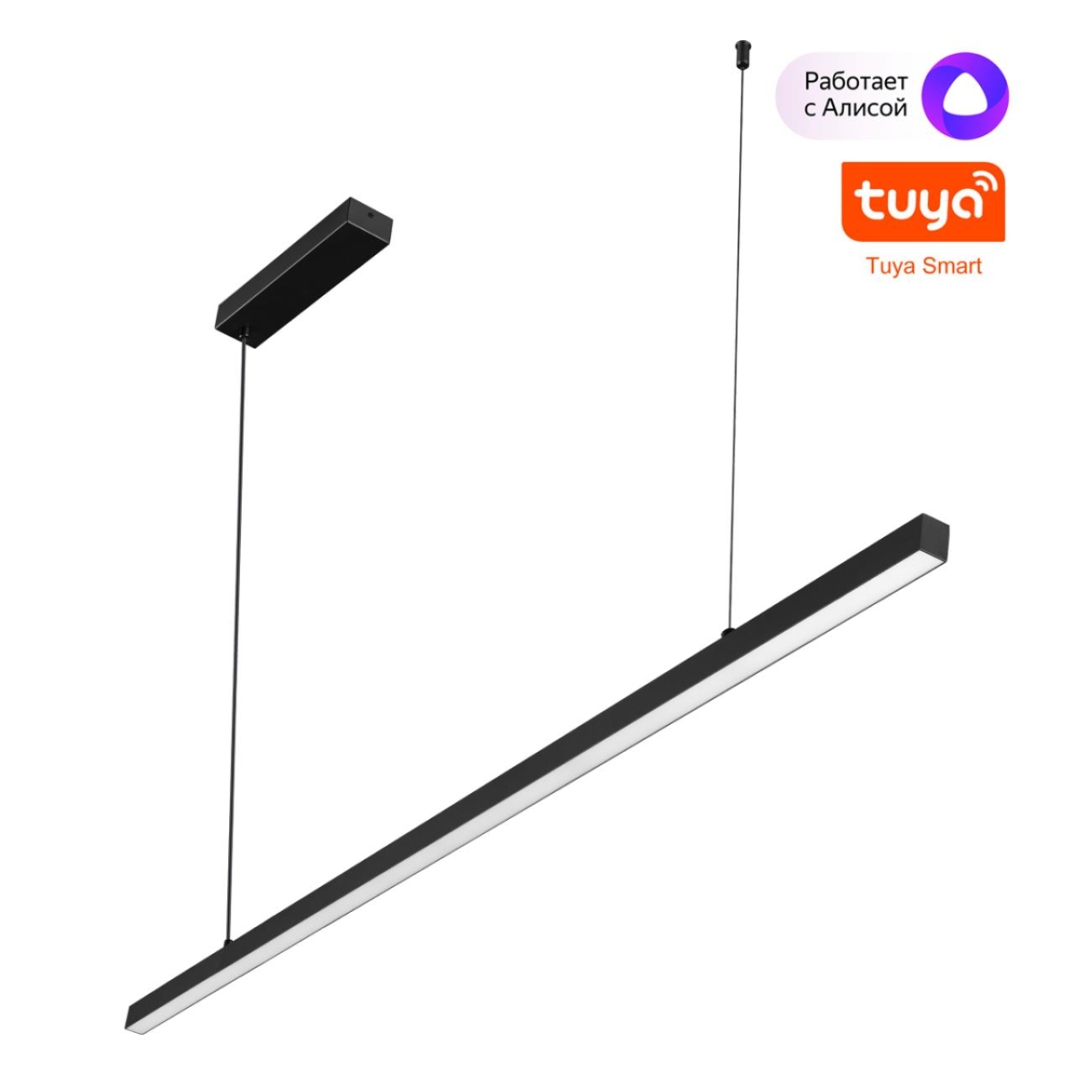 359442 OVER NT24 294 черный Светильник подвесной диммир. со сменой цв.темпер. (пульт ДУ/прилож. Smart Life) IP20 LED 48W 85-265V 3000-6000К SOTTO — изображение 1