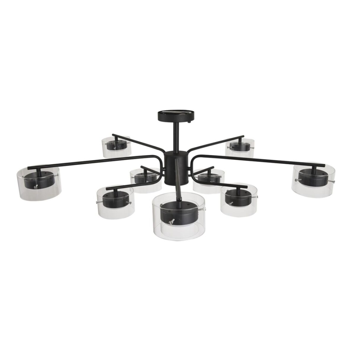 8349/10C COMFI черный/прозрачный, металл/стекло Светильник потолочный LED GX53 10*7W 220V NATALINA — изображение 7