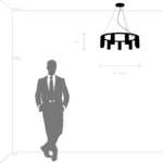 718093 Люстра ROMA 9х28W GU10 (led) ШАМПАНЬ — изображение 2