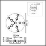 8349/10C COMFI черный/прозрачный, металл/стекло Светильник потолочный LED GX53 10*7W 220V NATALINA — изображение 4