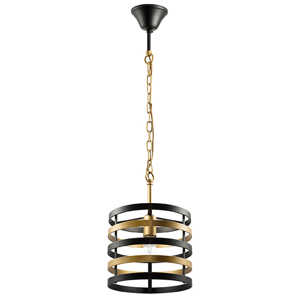 735010 Подвес EPSILON 1х40W E27 ЧЕРНЫЙ/ЗОЛОТО