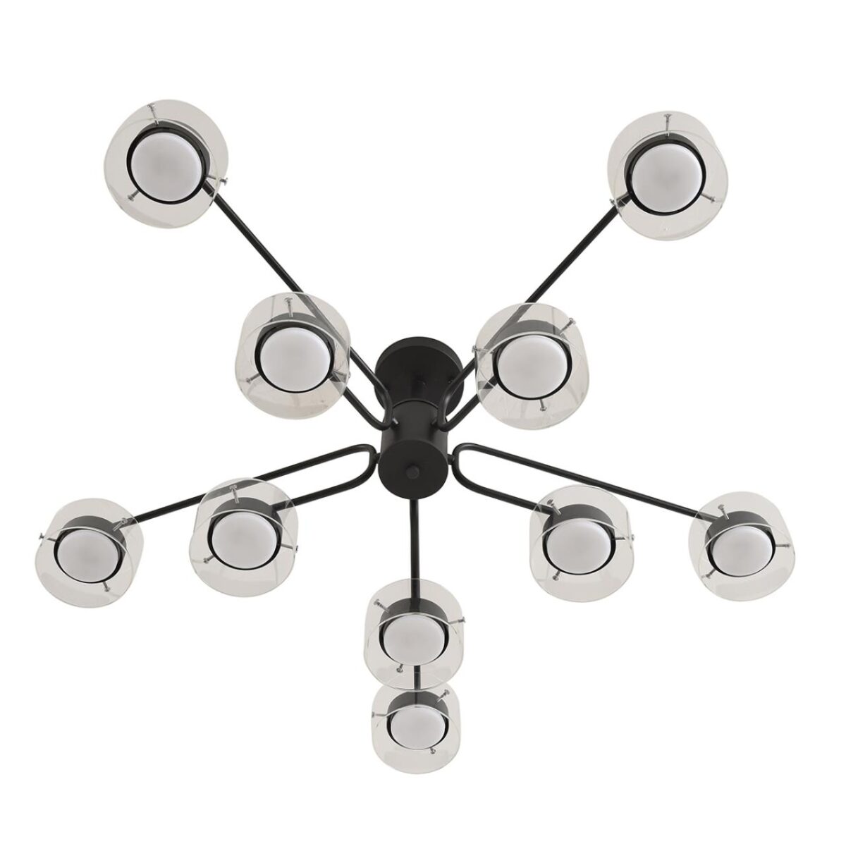 8349/10C COMFI черный/прозрачный, металл/стекло Светильник потолочный LED GX53 10*7W 220V NATALINA — изображение 8