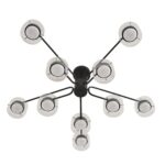 8349/10C COMFI черный/прозрачный, металл/стекло Светильник потолочный LED GX53 10*7W 220V NATALINA — изображение 8