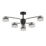 8349/6C COMFI черный/прозрачный, металл/стекло Светильник потолочный LED GX53 6*7W 220V NATALINA