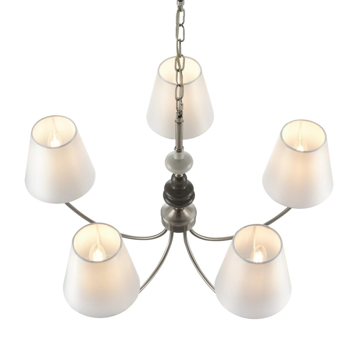 8283/5 CLASSI никель/белый, металл/керамика/текстиль Люстра Е14 5*40W 220V KENTUKI — изображение 7