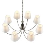 8283/8 CLASSI никель/белый, металл/керамика/текстиль Люстра Е14 8*40W 220V KENTUKI — изображение 6