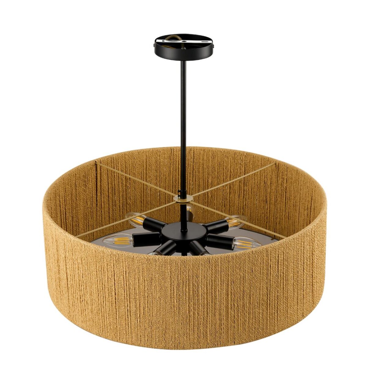 8286/7 ECO черный/коричневый, металл/веревка/стекло Люстра потолочная Е14 7*40W 220V SILVANA — изображение 7