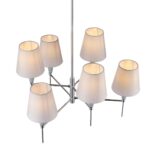 8279/6 CLASSI хром/серый, металл/керамика/текстиль Люстра Е14 6*40W 220V KARMEN — изображение 6