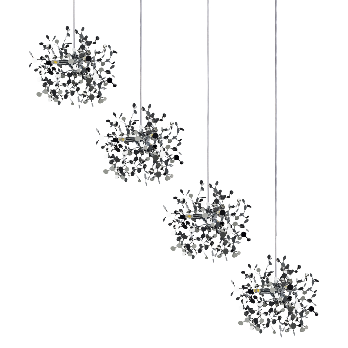 L4PL721134 Подвес четверной линейный EXTRA 4x3x5W(led) G9  (721134 - 4 + 572144 -1) ХРОМ — изображение 4