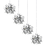 L4PL721134 Подвес четверной линейный EXTRA 4x3x5W(led) G9 (721134 - 4 + 572144 -1) ХРОМ — изображение 4