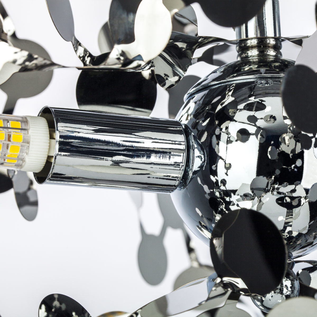 L4PL721134 Подвес четверной линейный EXTRA 4x3x5W(led) G9  (721134 - 4 + 572144 -1) ХРОМ — изображение 5