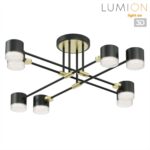 8307/8C COMFI золотой/черный, металл Светильник потолочный GX53 LED 8*7W 220V LENIANA — изображение 2