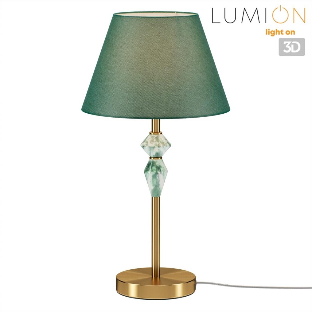 8275/1T CLASSI латунь/зеленый, металл/керамика/ткань Настольная лампа Е14 1*40W 220V VERMONT — изображение 3