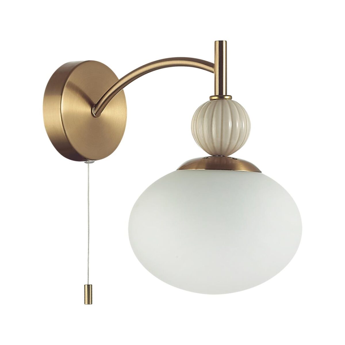 8272/1W NEOCLASSI латунь/бежевый/белый, металл/керамика/стекло Бра Е14 1*40W 220V GLORIYA — изображение 1