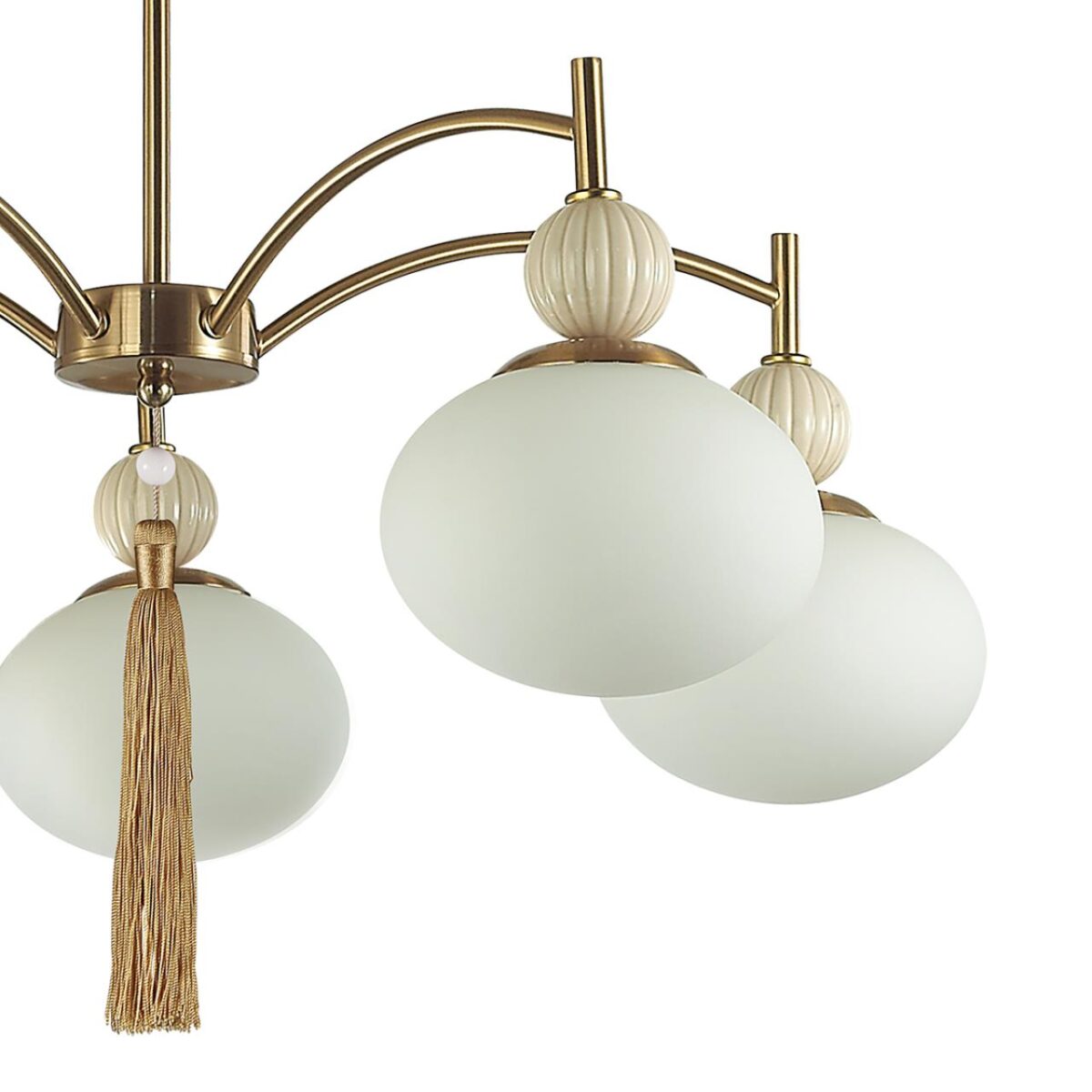 8272/5C NEOCLASSI латунь/бежевый/белый, металл/керамика/стекло Люстра потолочная Е14 5*40W 220V GLORIYA — изображение 9