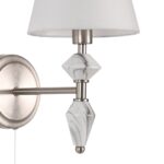 8274/1W CLASSI никель/белый/серый, металл/керамика/ткань Бра Е14 1*40W 220V VERMONT — изображение 7