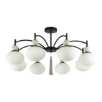 8273/8C NEOCLASSI черный/серый/белый, металл/керамика/стекло Люстра потолочная Е14 8*40W 220V GLORIYA
