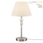 8274/1T CLASSI никель/белый/серый, металл/керамика/ткань Настольная лампа Е14 1*40W 220V VERMONT — изображение 2