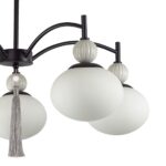 8273/5C NEOCLASSI черный, серый/белый металл, керамика/стекло Люстра потолочная Е14 5*40W 220V GLORIYA — изображение 9