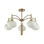 8272/5C NEOCLASSI латунь/бежевый/белый, металл/керамика/стекло Люстра потолочная Е14 5*40W 220V GLORIYA