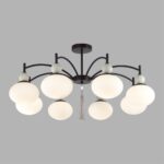 8273/8C NEOCLASSI черный/серый/белый, металл/керамика/стекло Люстра потолочная Е14 8*40W 220V GLORIYA — изображение 6