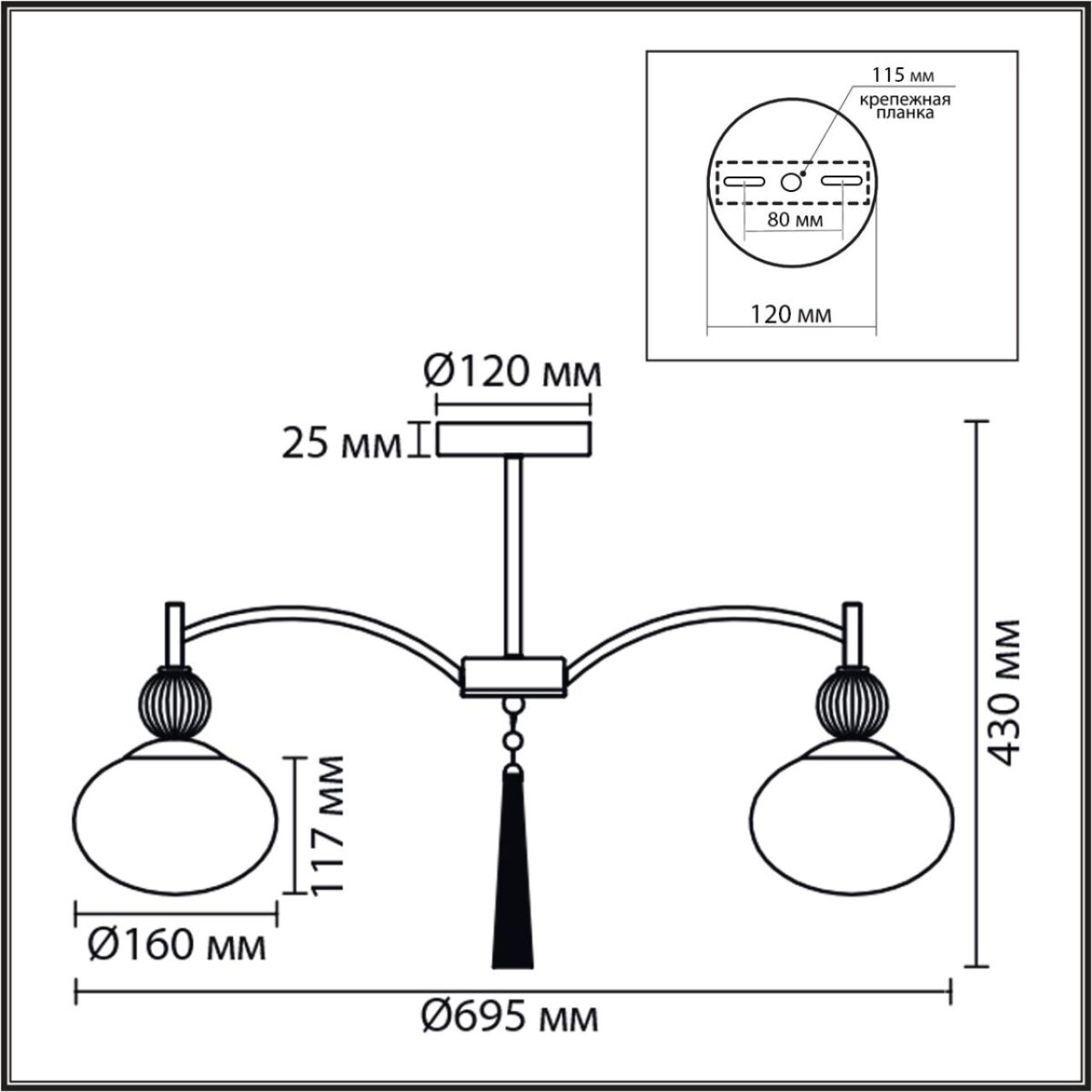 8272/5C NEOCLASSI латунь/бежевый/белый, металл/керамика/стекло Люстра потолочная Е14 5*40W 220V GLORIYA — изображение 4