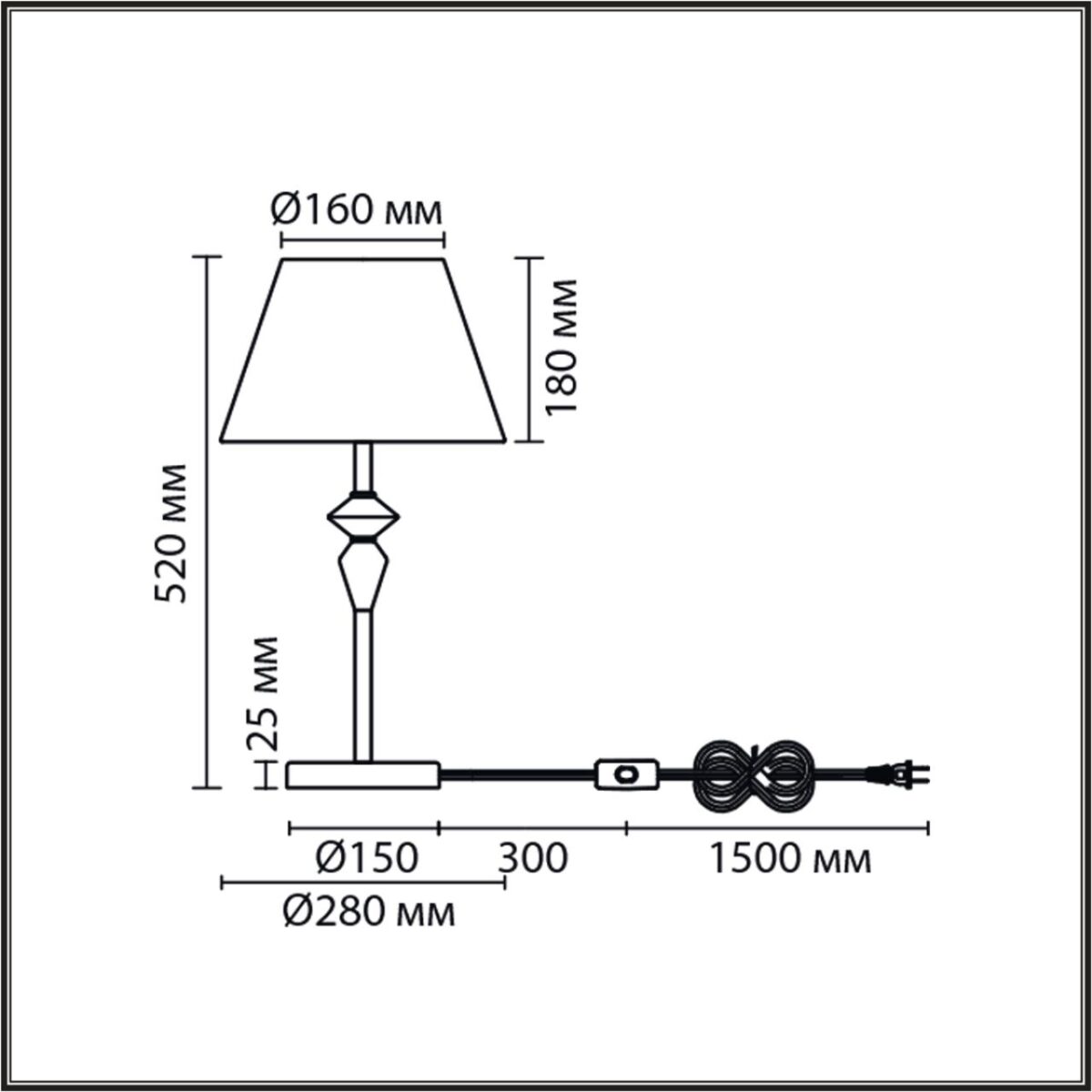 8275/1T CLASSI латунь/зеленый, металл/керамика/ткань Настольная лампа Е14 1*40W 220V VERMONT — изображение 4