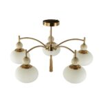 8272/5C NEOCLASSI латунь/бежевый/белый, металл/керамика/стекло Люстра потолочная Е14 5*40W 220V GLORIYA — изображение 7