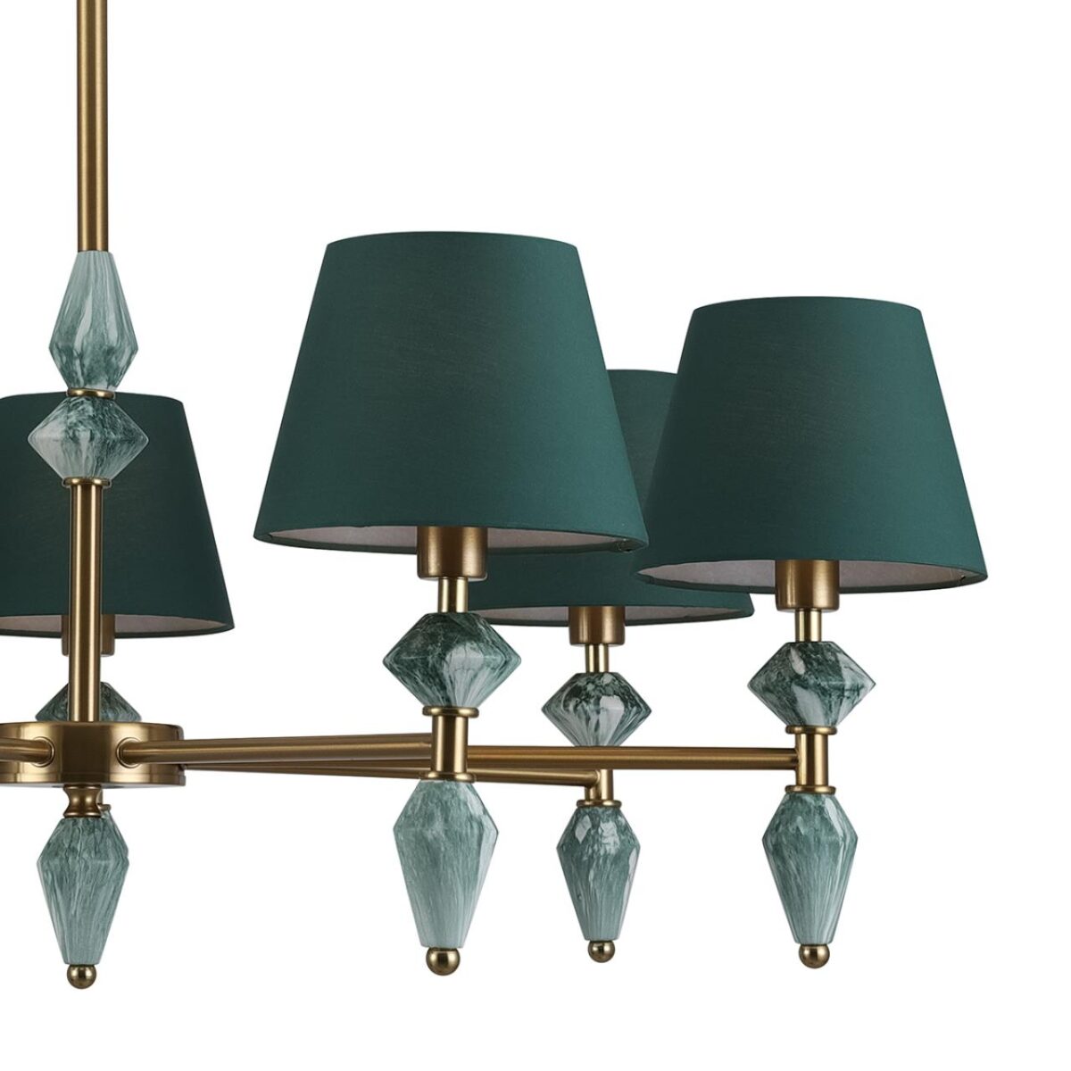8275/7 CLASSI латунь/зеленый, металл/керамика/ткань Люстра Е14 7*40W 220V VERMONT — изображение 9