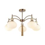8272/5C NEOCLASSI латунь/бежевый/белый, металл/керамика/стекло Люстра потолочная Е14 5*40W 220V GLORIYA — изображение 5