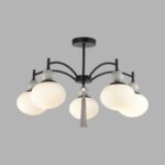 8273/5C NEOCLASSI черный, серый/белый металл, керамика/стекло Люстра потолочная Е14 5*40W 220V GLORIYA — изображение 6