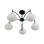 8273/5C NEOCLASSI черный, серый/белый металл, керамика/стекло Люстра потолочная Е14 5*40W 220V GLORIYA — изображение 8