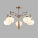 8272/5C NEOCLASSI латунь/бежевый/белый, металл/керамика/стекло Люстра потолочная Е14 5*40W 220V GLORIYA — изображение 6